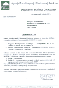 List Referencyjny - ARiMR