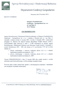 List Referencyjny - ARiMR