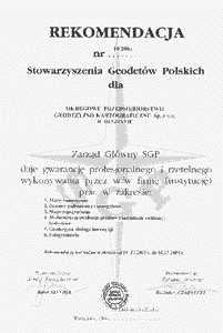 Rekomendacja SGP